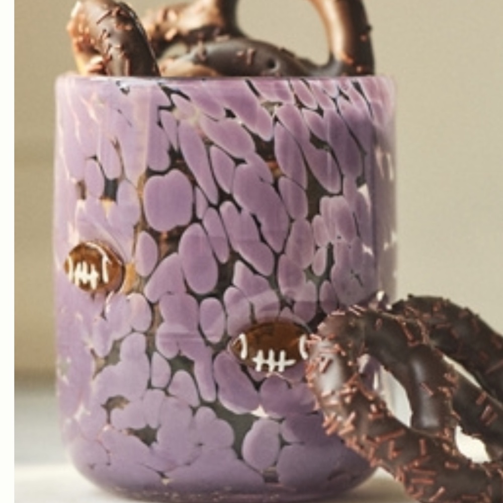 ♦️NWT Anthropology Football confetti icon glass top rated